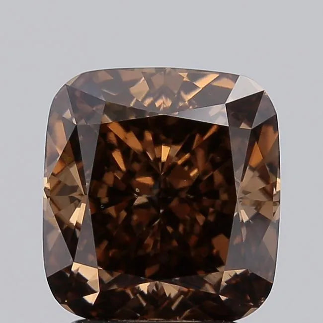 3.02ct Cushion modified Lab Grown Diamond (Colour Fancy Deep Brown, Clarity VS1, IGI Certified)