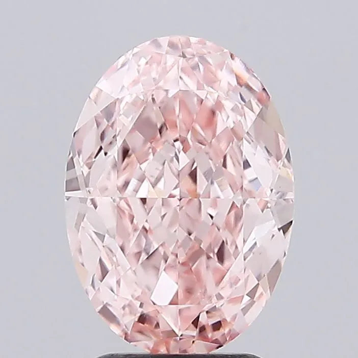3.02ct Oval Lab Grown Diamond (Colour Fancy Vivid Pink, Clarity VS1, IGI Certified)