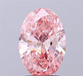 3.02ct Oval Lab Grown Diamond (Colour Fancy Vivid Pink, Clarity VVS2, IGI Certified)