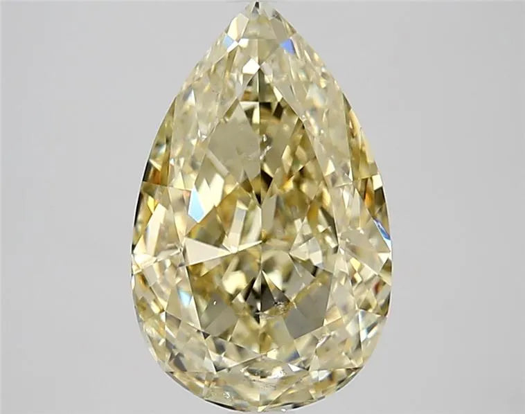 3.02ct Pear Natural Diamond (Colour Fancy Light Yellow, Clarity SI2, GIA Certified)