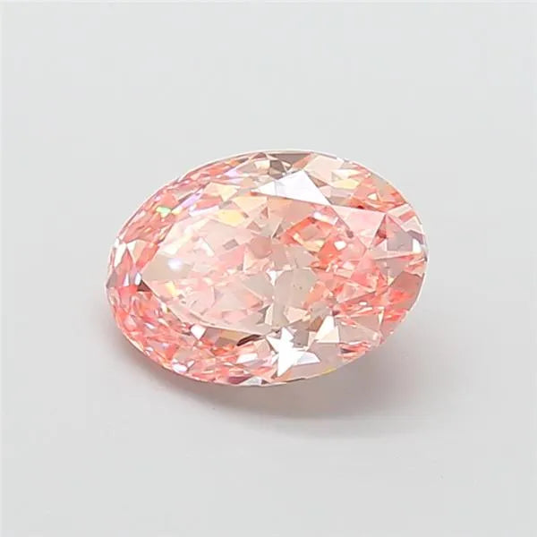 3.03ct Oval Lab Grown Diamond (Colour Fancy Vivid Pink, Clarity VS2, IGI Certified)