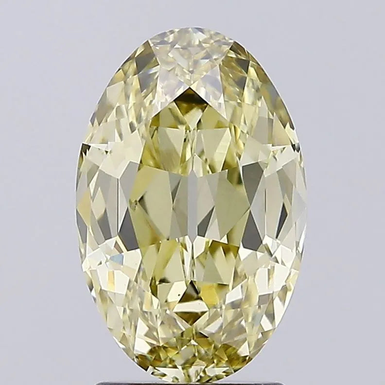 3.03ct Oval Lab Grown Diamond (Colour Fancy Yellow, Clarity VS1, IGI Certified)