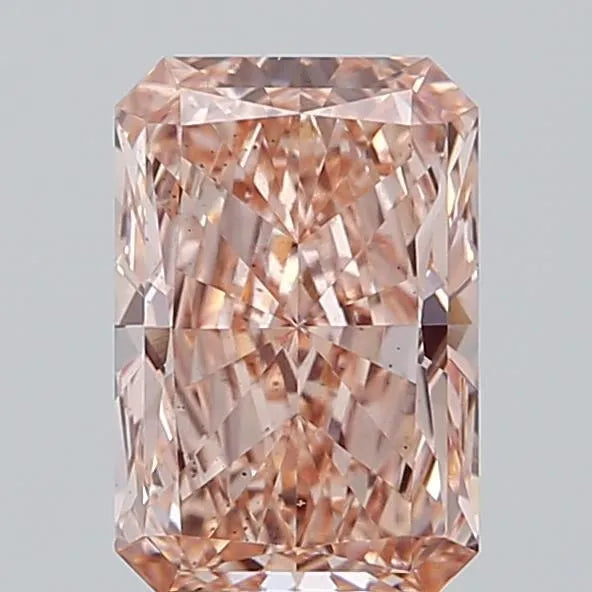 3.03ct Radiant Lab Grown Diamond (Colour Fancy Intense Orangey Pink, Clarity SI1, IGI Certified)