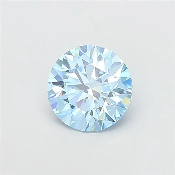 3.03ct Round Lab Grown Diamond (Colour Fancy Vivid Blue, Clarity VVS2, Cut ID, IGI Certified)
