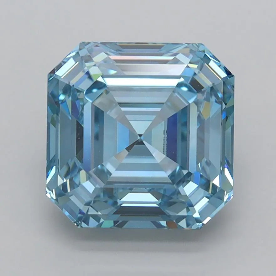 3.04ct Asscher Lab Grown Diamond (Colour Fancy Vivid Blue, Clarity VVS1, IGI Certified)
