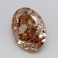 3.04ct Oval Lab Grown Diamond (Colour Fancy Light Brown, Clarity VVS2, IGI Certified)