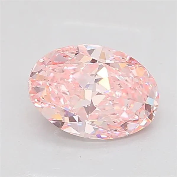 3.06ct Oval Lab Grown Diamond (Colour Fancy Intense Pink, Clarity VS2, IGI Certified)