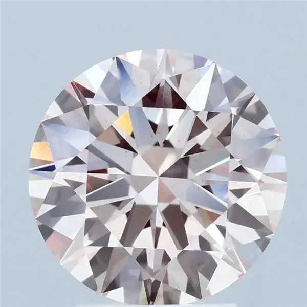 3.06ct Round Lab Grown Diamond (Colour Fancy Pink, Clarity VS1, Cut ID, IGI Certified)