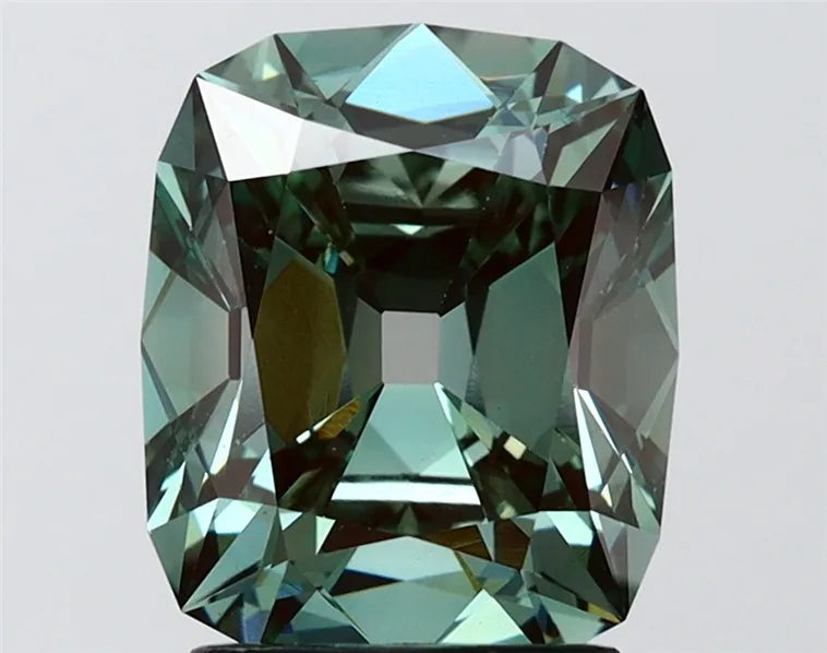 3.07ct Cushion Lab Grown Diamond (Colour Fancy Vivid Green, Clarity VVS2, IGI Certified)