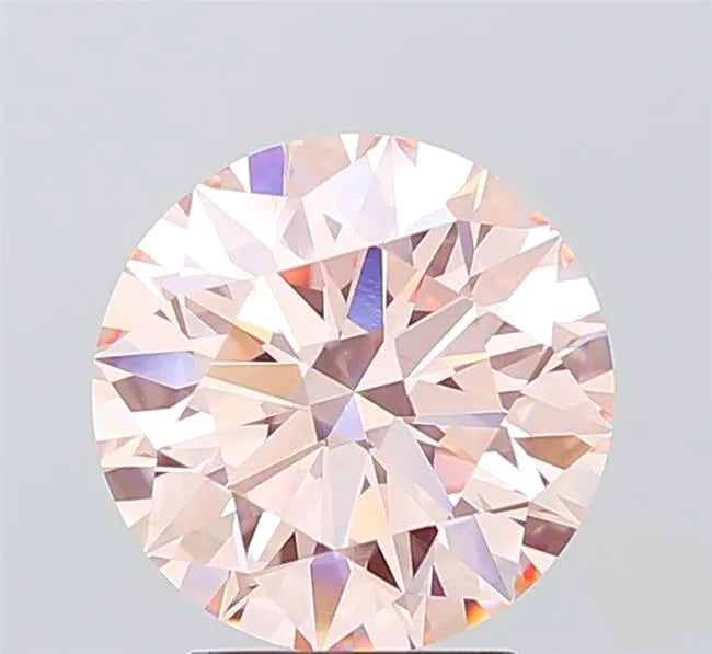 3.07ct Round Lab Grown Diamond (Colour Fancy Pink, Clarity VVS2, Cut ID, IGI Certified)