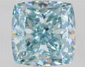 3.08ct Cushion modified Lab Grown Diamond (Colour Fancy Blueish Green, Clarity VS1, IGI Certified)