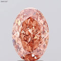 3.08ct Oval Lab Grown Diamond (Colour Fancy Orangey Brown, Clarity VS1, IGI Certified)