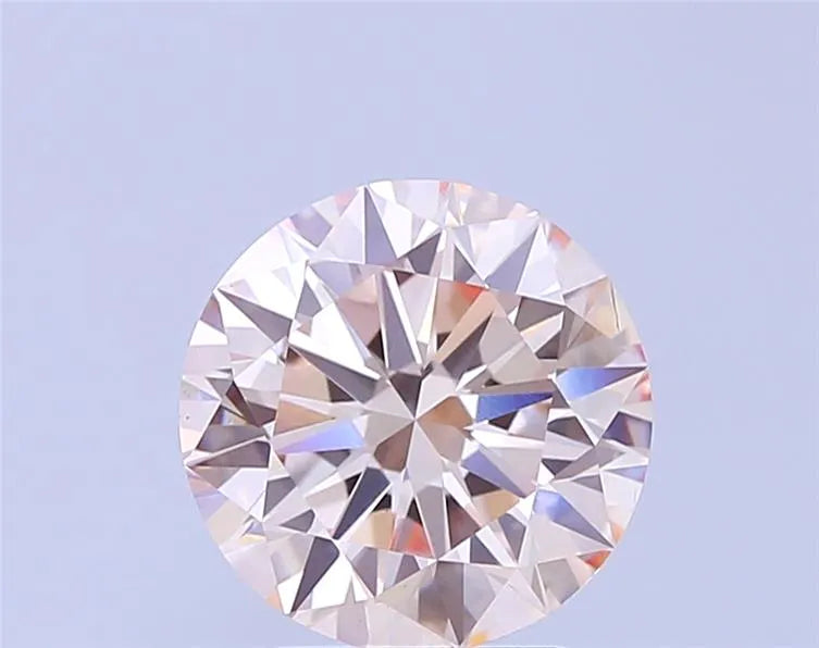3.08ct Round Lab Grown Diamond (Colour Fancy Light Pink, Clarity VS1, Cut EX, IGI Certified)