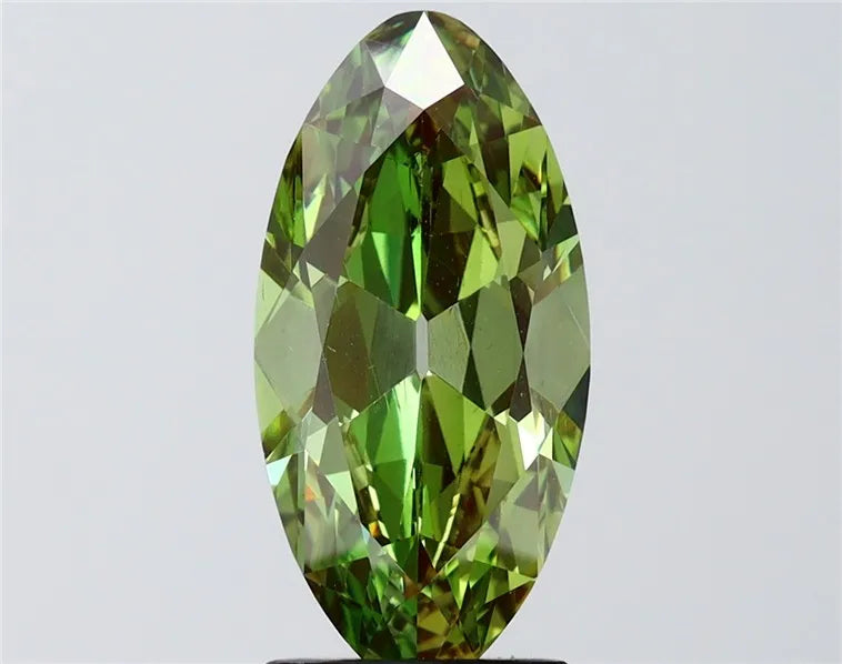 3.09ct Oval Lab Grown Diamond (Colour Fancy Vivid Green, Clarity VS1, IGI Certified)