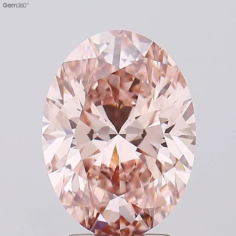3.09ct Oval Lab Grown Diamond (Colour Fancy Vivid Pink, Clarity VS2, IGI Certified)