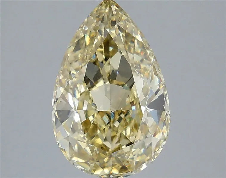 3.09ct Pear Lab Grown Diamond (Colour Fancy Yellow, Clarity VVS2, IGI Certified)