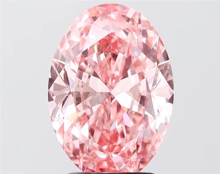 3.10ct Oval Lab Grown Diamond (Colour Fancy Vivid Pink, Clarity VS1, IGI Certified)