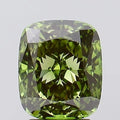 3.12ct Cushion modified Lab Grown Diamond (Colour Fancy Vivid Green, Clarity VS2, IGI Certified)
