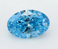 3.12ct Oval Lab Grown Diamond (Colour Fancy Vivid Blue, Clarity VS2, IGI Certified)