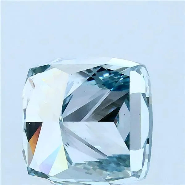 3.19ct Cushion modified Lab Grown Diamond (Colour Fancy Intense Blueish Green, Clarity VVS2, IGI Certified)