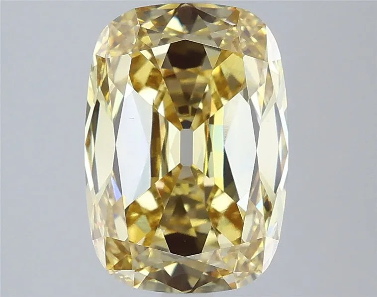 3.20ct Old miner Lab Grown Diamond (Colour Fancy Vivid Yellow, Clarity VS2, Cut EX, Uncertified)