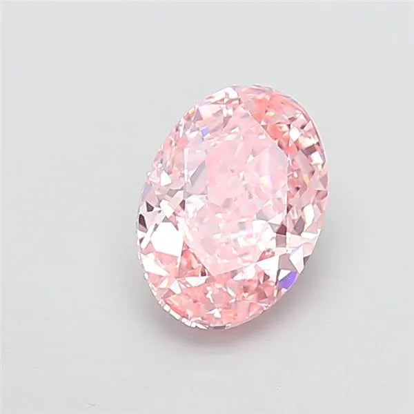 3.20ct Oval Lab Grown Diamond (Colour Fancy Vivid Pink, Clarity VS1, IGI Certified)