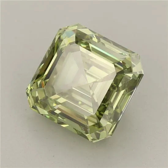 3.24ct Asscher Lab Grown Diamond (Colour Fancy Vivid Green, Clarity VVS2, IGI Certified)
