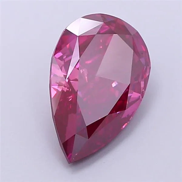3.28ct Pear Lab Grown Diamond (Colour Fancy Deep Pink, Clarity VVS2, IGI Certified)