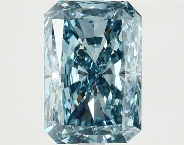 3.40ct Radiant Lab Grown Diamond (Colour Fancy Vivid Blue, Clarity VVS2, IGI Certified)