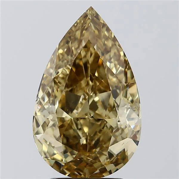 3.41ct Pear Natural Diamond (Colour Fancy Deep Brownish Yellow, Clarity VS2, GIA Certified)