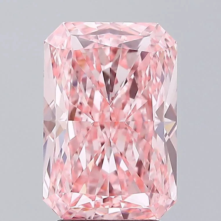 3.50ct Radiant Lab Grown Diamond (Colour Fancy Vivid Pink, Clarity VVS2, IGI Certified)