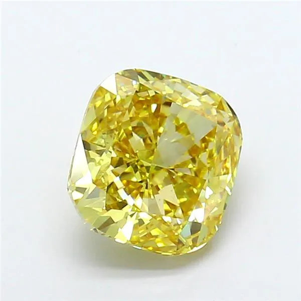 3.51ct Cushion modified Lab Grown Diamond (Colour Fancy Intense Yellow, Clarity VS1, IGI Certified)