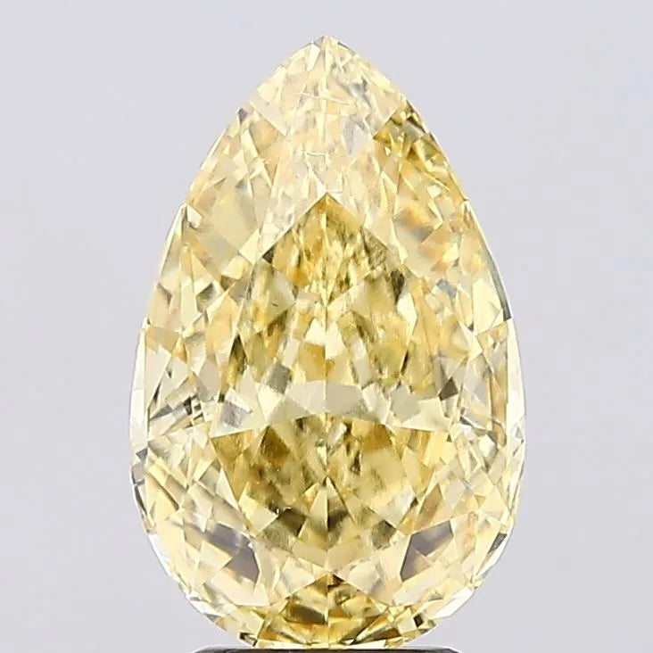 3.51ct Pear Lab Grown Diamond (Colour Fancy Intense Yellow, Clarity SI1, IGI Certified)