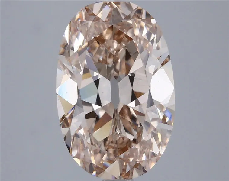3.52ct Oval Lab Grown Diamond (Colour Champagne, Clarity VS1, Cut EX, Uncertified)
