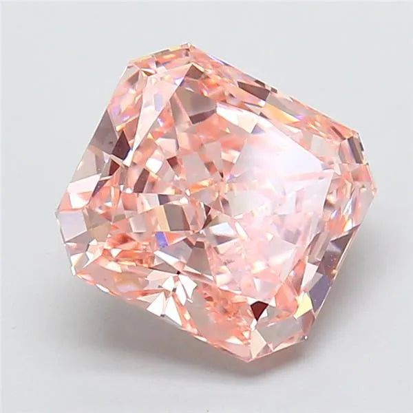 3.52ct Radiant Lab Grown Diamond (Colour Fancy Orange Pink, Clarity VS1, IGI Certified)
