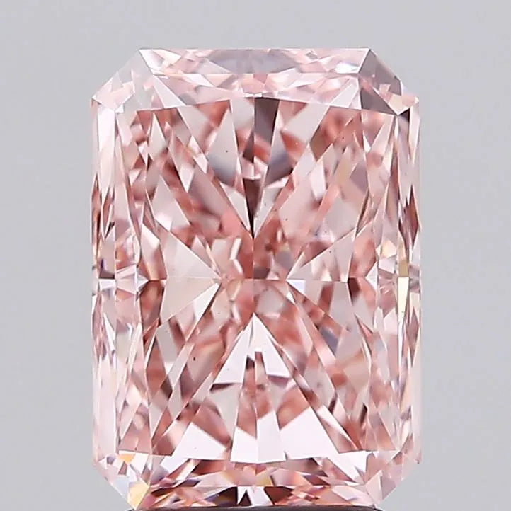 3.52ct Radiant Lab Grown Diamond (Colour Fancy Vivid Pink, Clarity VS1, IGI Certified)