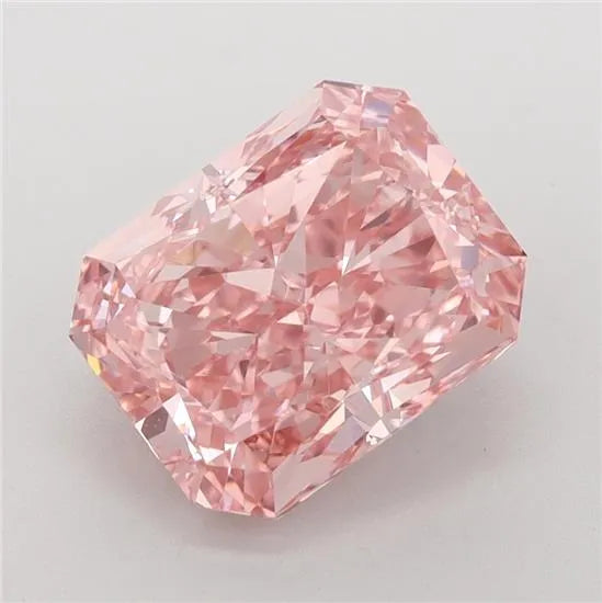 3.53ct Radiant Lab Grown Diamond (Colour Fancy Vivid Pink, Clarity VS1, IGI Certified)