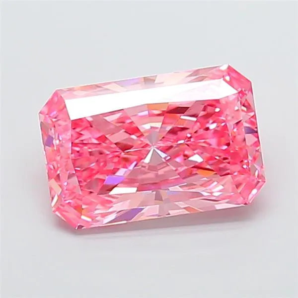 3.53ct Radiant Lab Grown Diamond (Colour Fancy Vivid Pink, Clarity VVS1, IGI Certified)