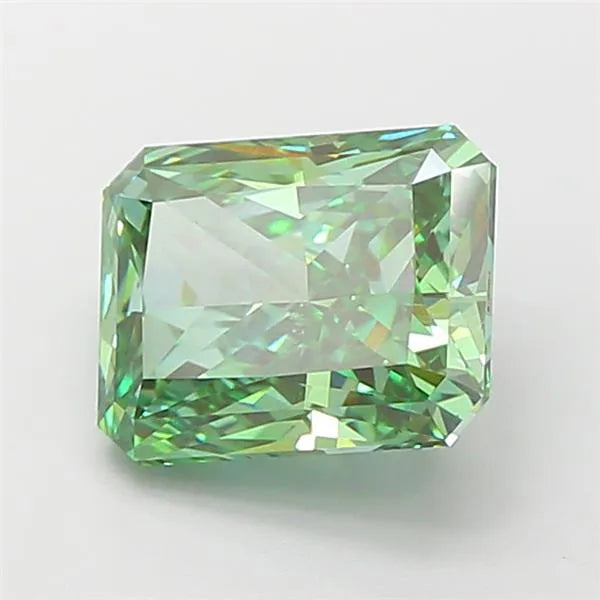 3.54ct Radiant Lab Grown Diamond (Colour Fancy Vivid Green, Clarity VS1, IGI Certified)