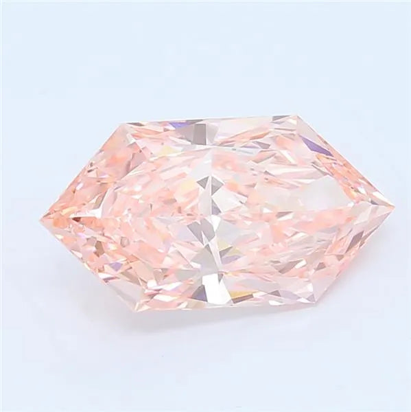 3.56ct Hexagonal Lab Grown Diamond (Colour Fancy Vivid Pink, Clarity VVS2, IGI Certified)