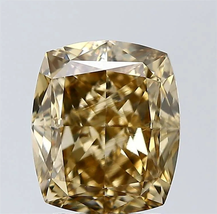 3.57ct Cushion brilliant Natural Diamond (Colour Fancy Dark Yellowish Brown, Clarity VS2, GIA Certified)