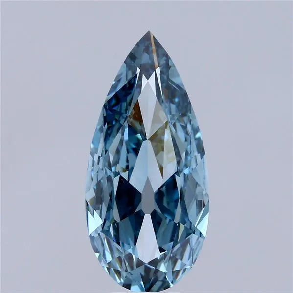 3.57ct Pear Lab Grown Diamond (Colour Fancy Vivid Blue, Clarity VS1, IGI Certified)