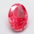 3.59ct Oval Lab Grown Diamond (Colour Fancy Vivid Red, Clarity VVS2, IGI Certified)