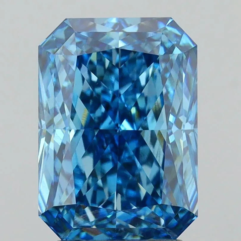 3.63ct Radiant Lab Grown Diamond (Colour Fancy Vivid Blue, Clarity VS1, IGI Certified)