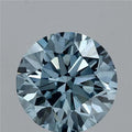 3.83ct Round Lab Grown Diamond (Colour Fancy Vivid Blue, Clarity SI1, Cut EX, IGI Certified)