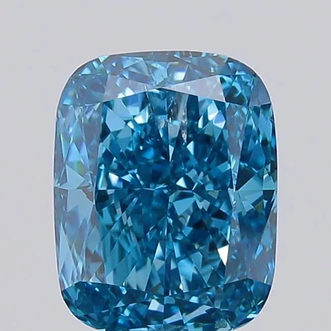4.01ct Cushion modified Lab Grown Diamond (Colour Fancy Vivid Blue, Clarity I1, IGI Certified)