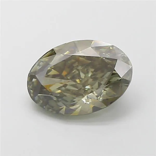 4.01ct Oval Lab Grown Diamond (Colour Fancy Deep Green, Clarity VS2, IGI Certified)