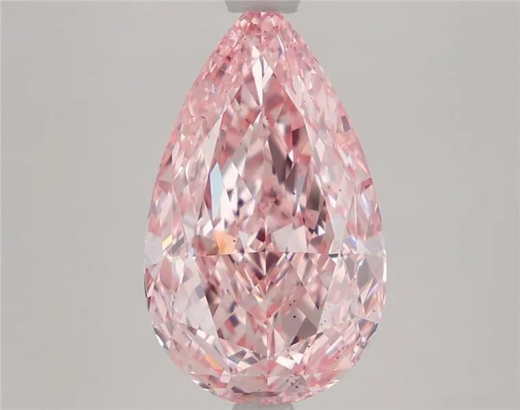 4.01ct Pear Lab Grown Diamond (Colour Fancy Vivid Pink, Clarity SI1, Uncertified)