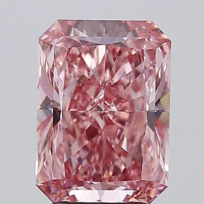 4.01ct Radiant Lab Grown Diamond (Colour Fancy Vivid Pink, Clarity VS2, IGI Certified)