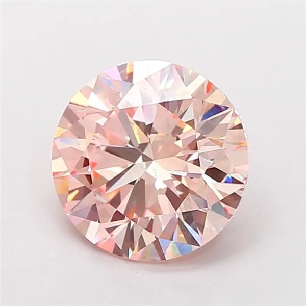 4.01ct Round Lab Grown Diamond (Colour Fancy Pink, Clarity VS2, Cut ID, IGI Certified)
